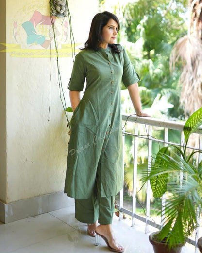 PURE COTTON KURTA-PLAZO SET