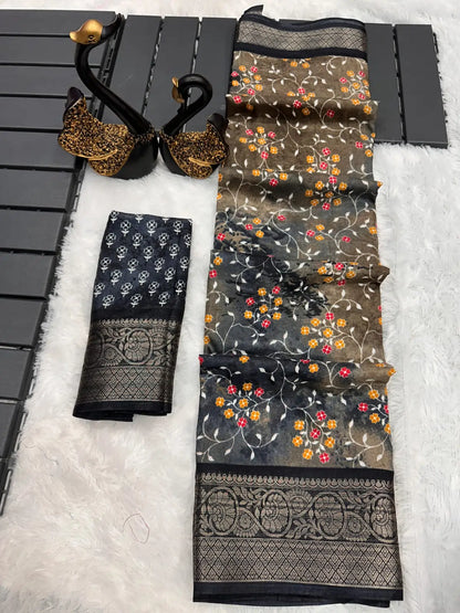 DOLA SILK JACQUARD BORDER