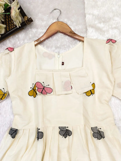 IVORY BUTTERFLY  FROCK