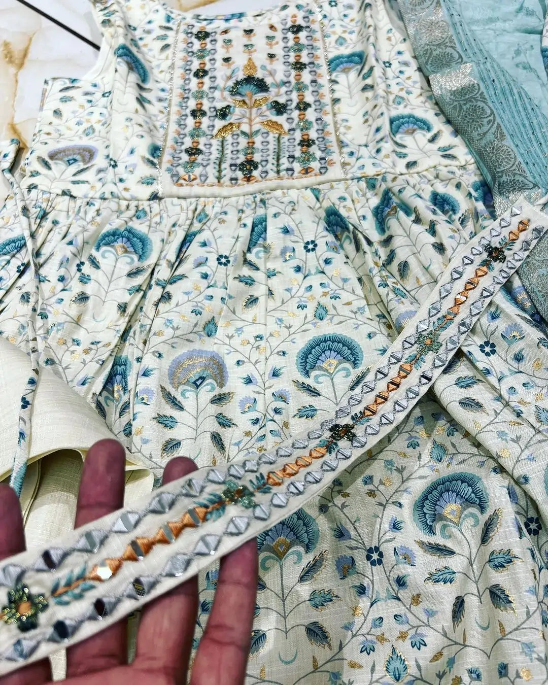 NYRA-CUT FIROZI KURTI