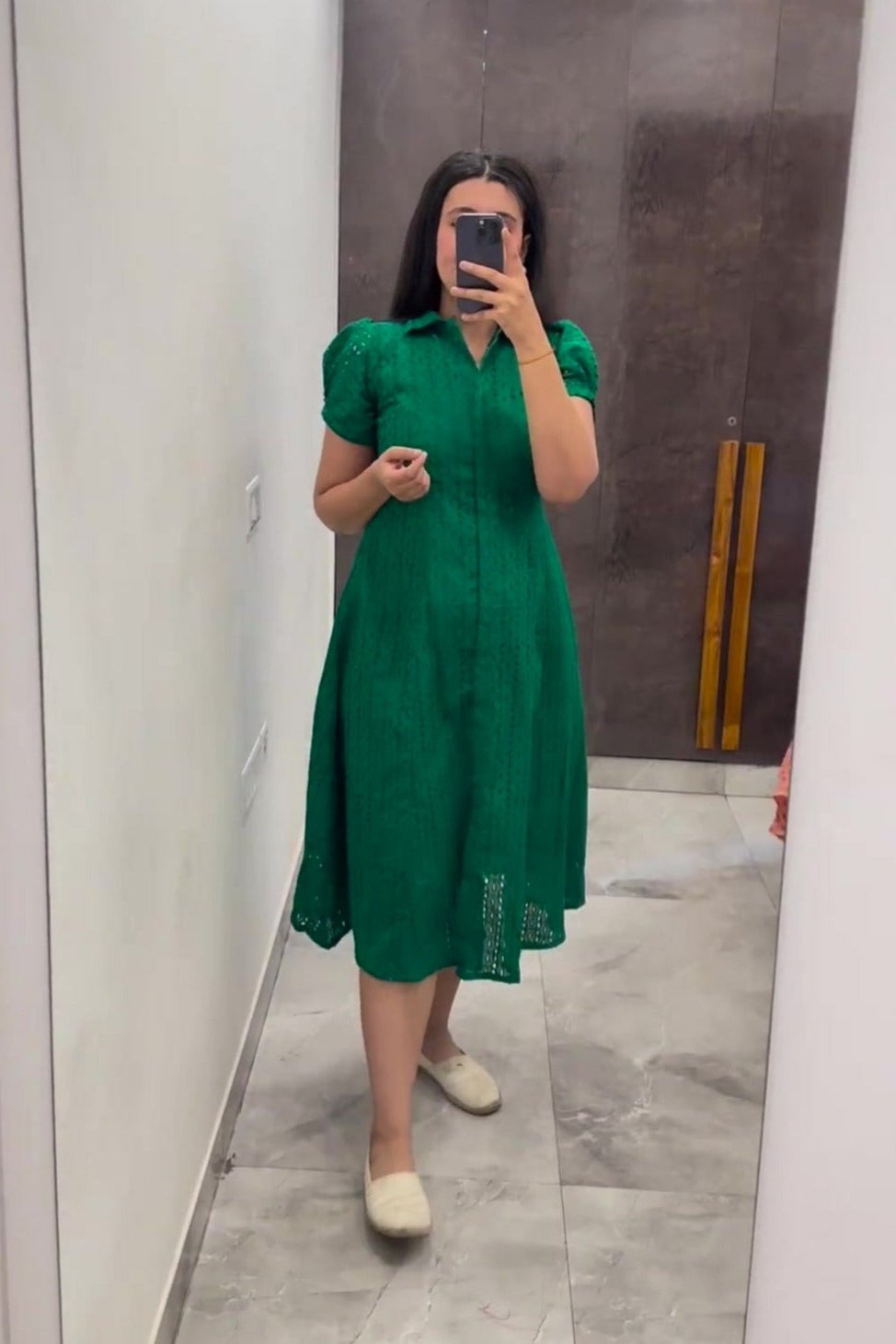 GREEN HAKOBA DRESS