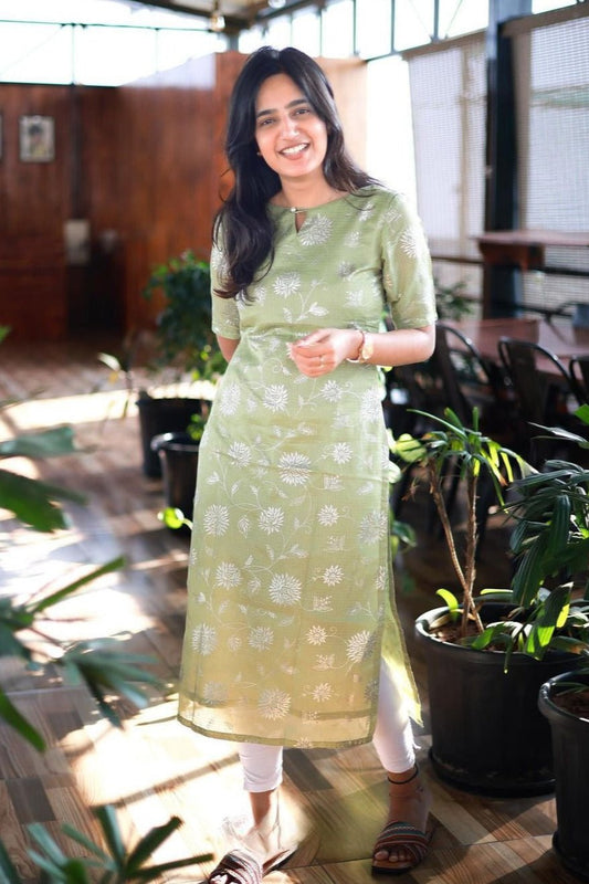 PISTA GREEN KURTI